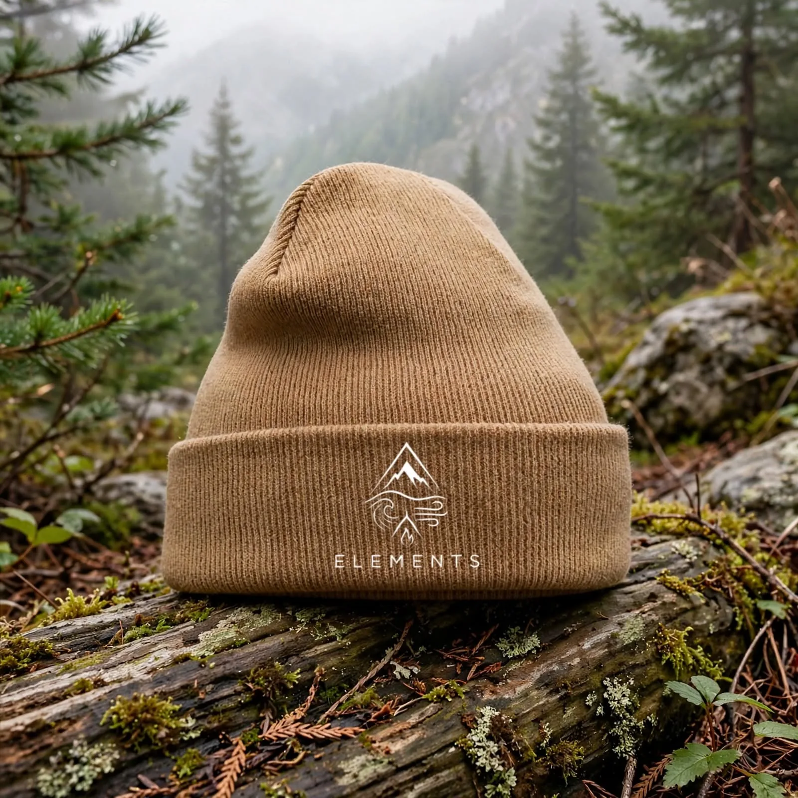 biscuit brown Elements beanie hat