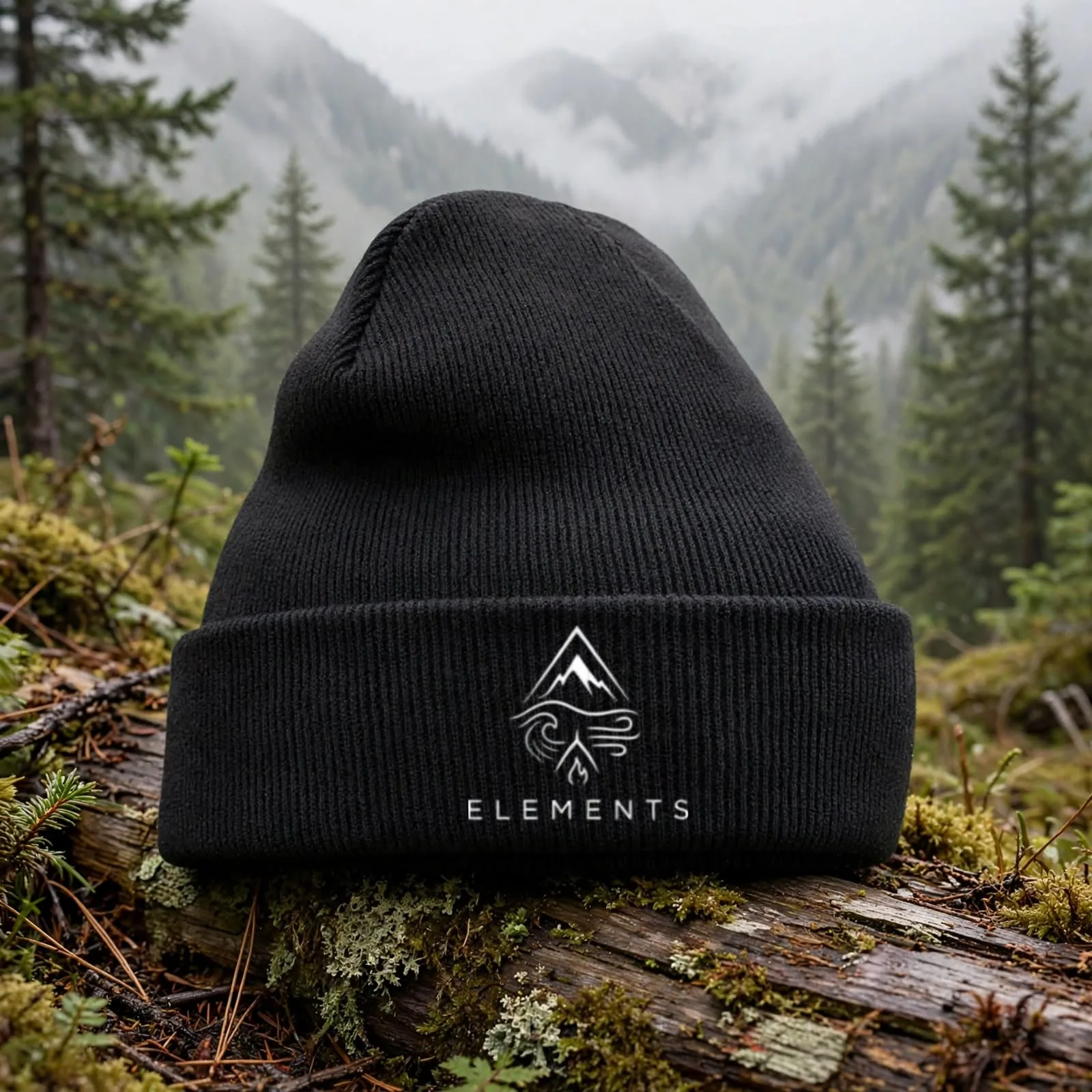 Black Elements beanie hat